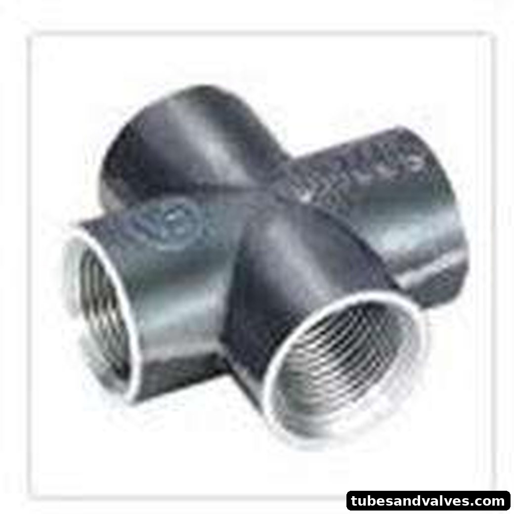 Forged Steel Cross-4 way BSP Threaded
