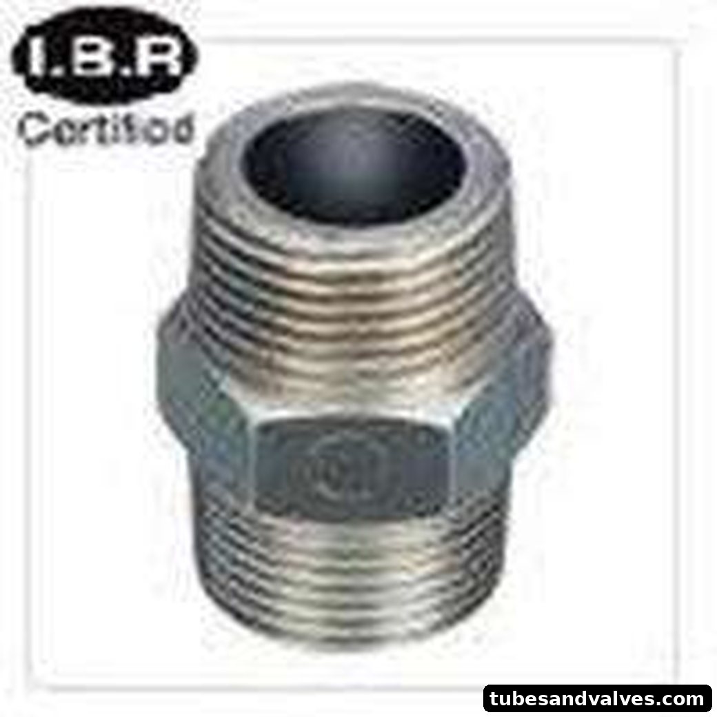 IBR Hex Nipple Threaded