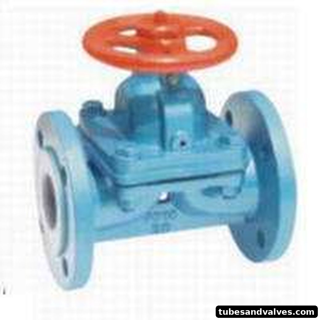 CI Diaphragm Valve Flanged End Unlined Bsco