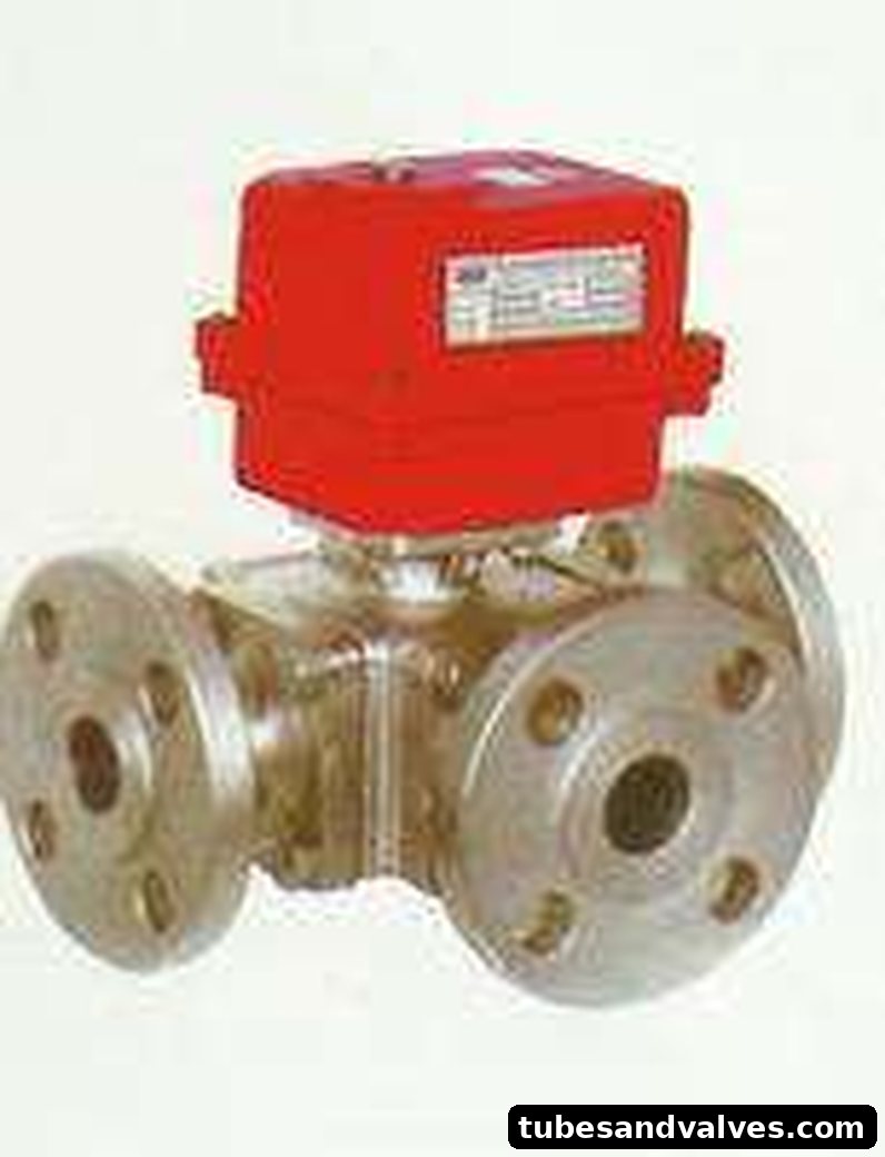 3-4 Way Electrical Actuator Ball Valve