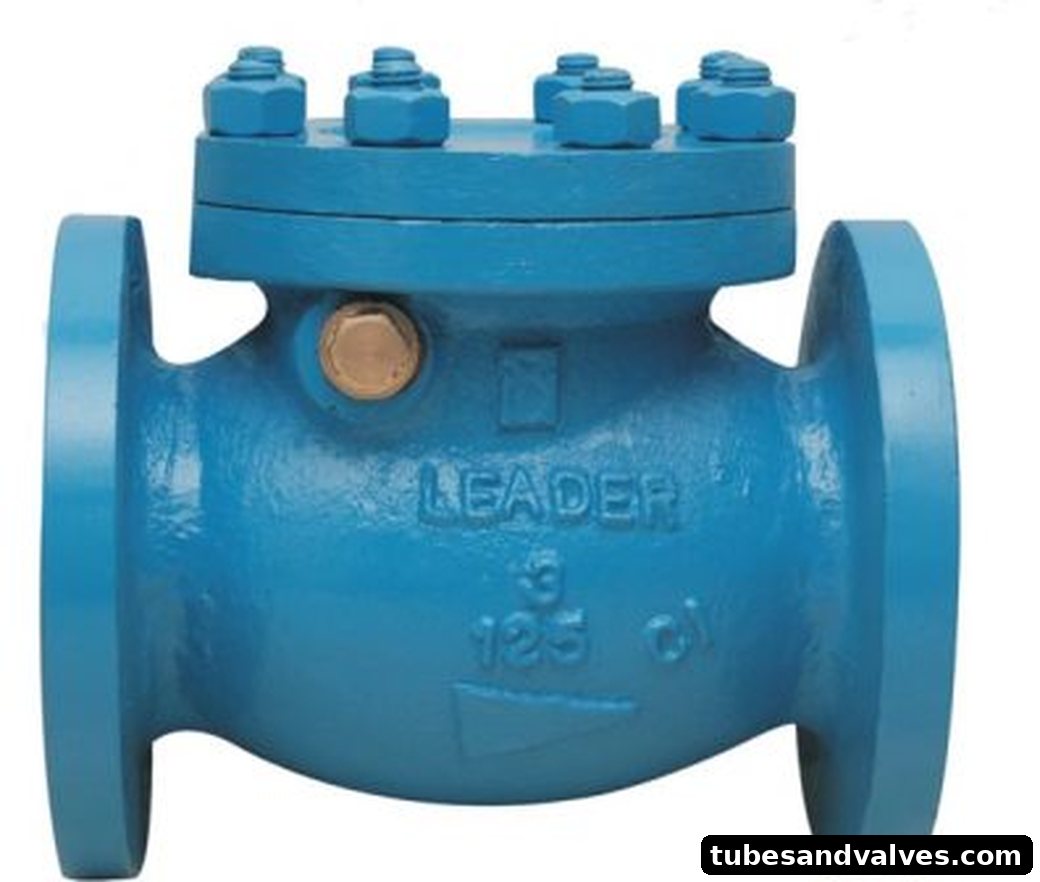 LEADER MAKE CAST IRON SWING & LIFT CHECK VALVE FLANGED END TO CLASS 125