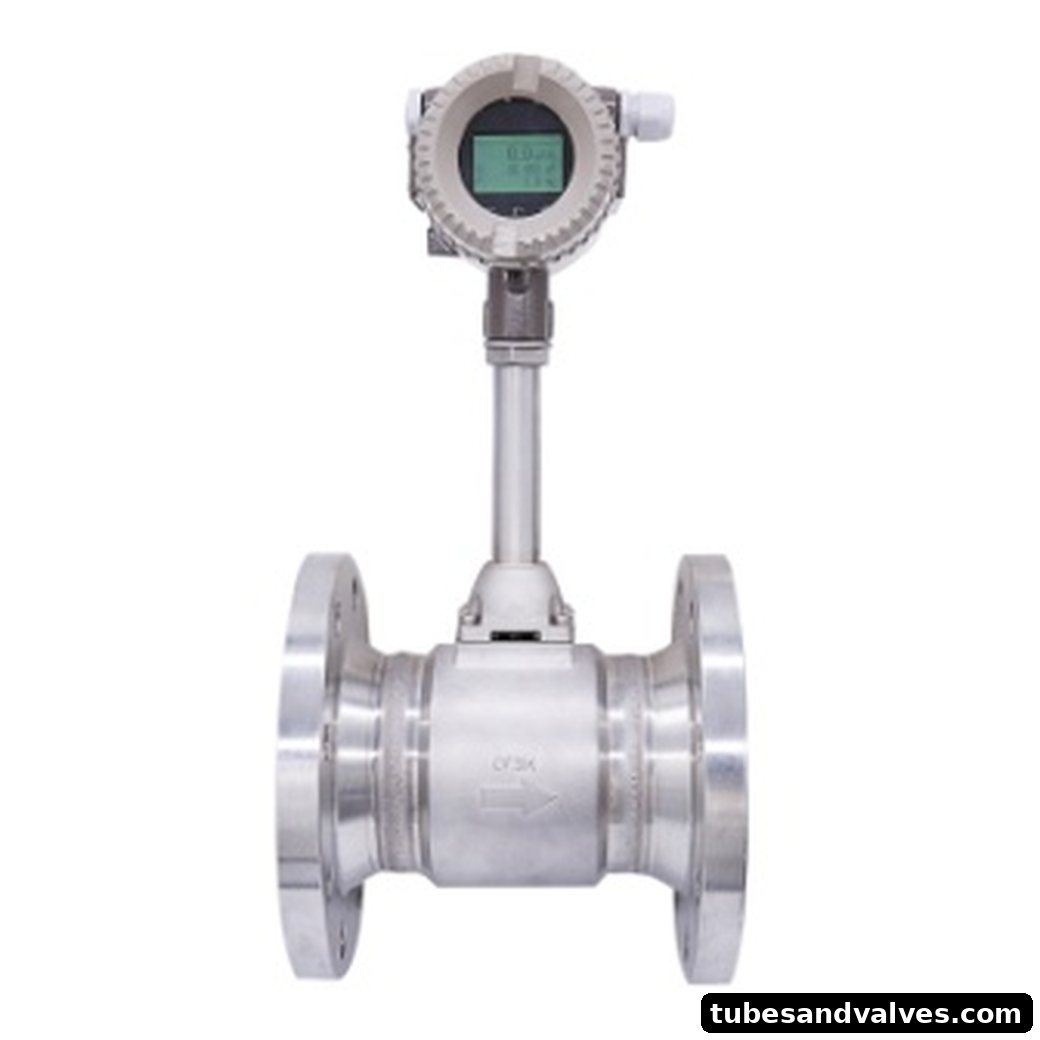 Vortex steam flow meter