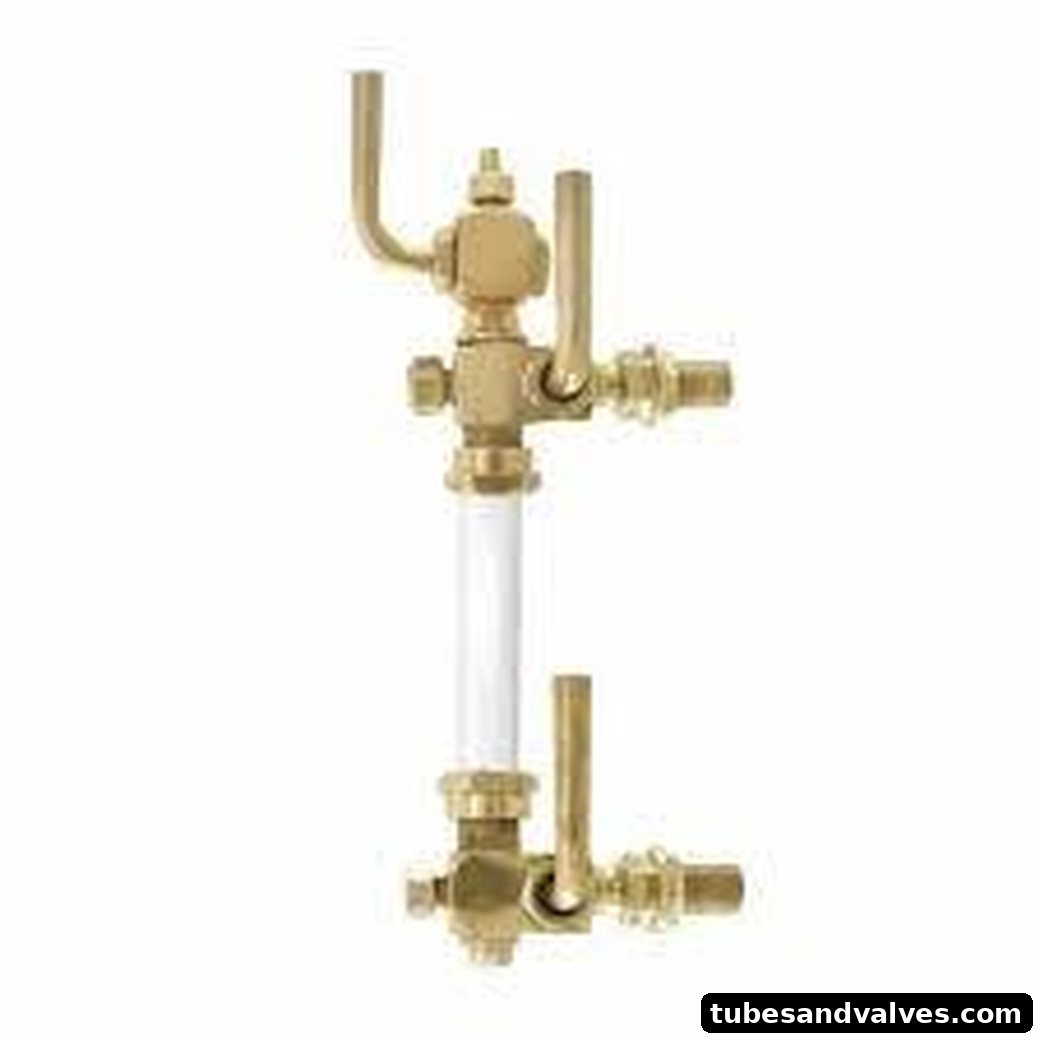 ZOLOTO BRONZE ASBESTOES PACKED WATER LEVEL GUAGE SCREWED
