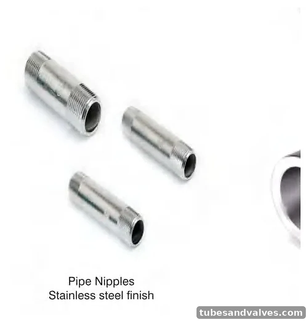VS Pipe Nipples Stainless Steel Finish Pipe Nipples Stainless Steel Finish product image