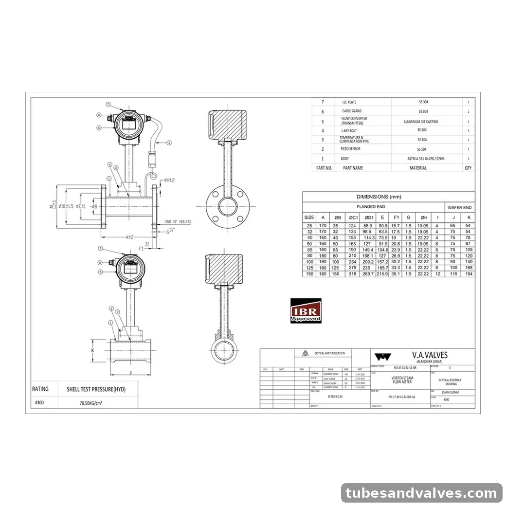 VTM FM-37/38/41/42-IBR VORTEX STEAM FLOW METER product image