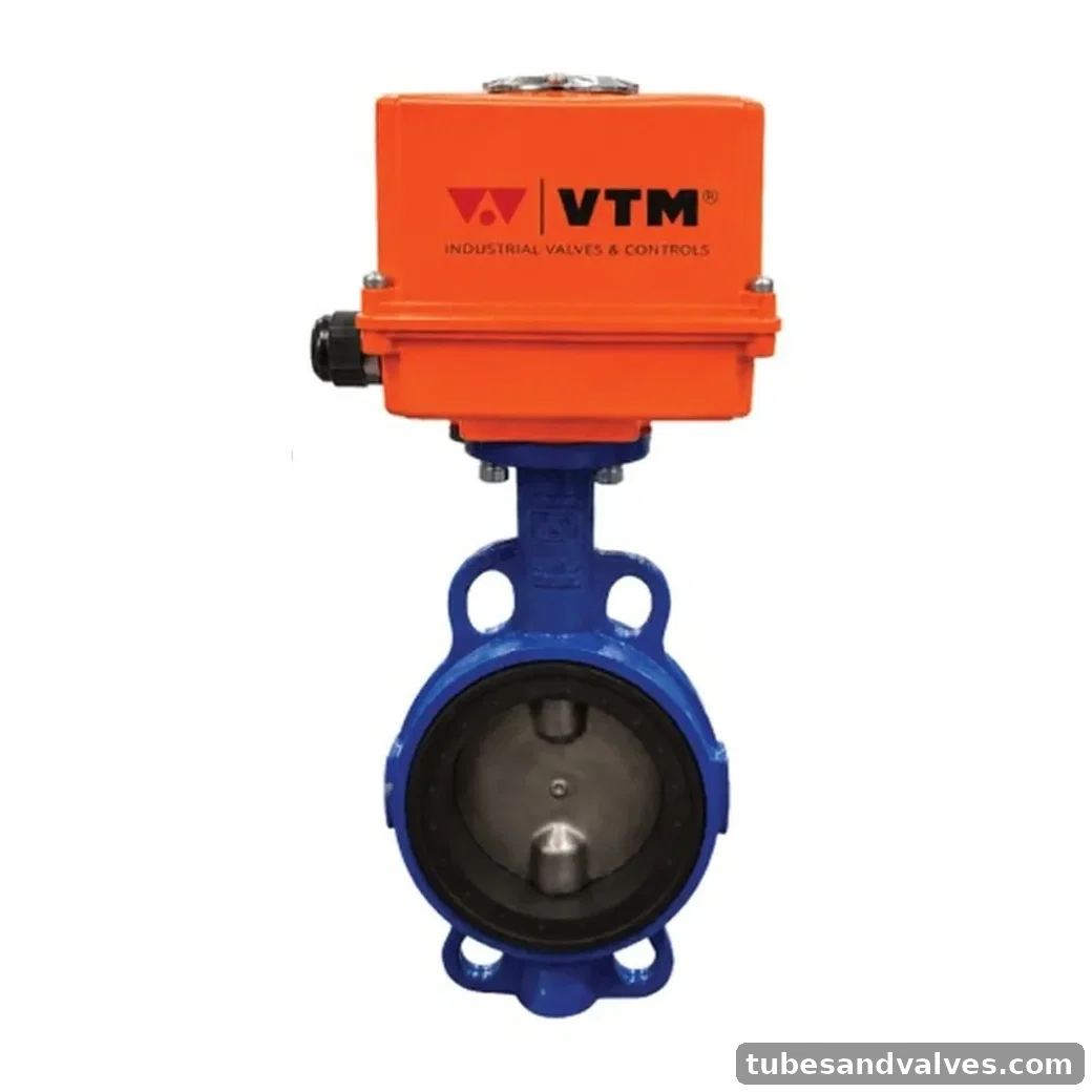 VTM VA-1803DP C.I. WAFER TYPE BUTTERFLY VALVE WITH PNEUMATIC ACTUATOR product image