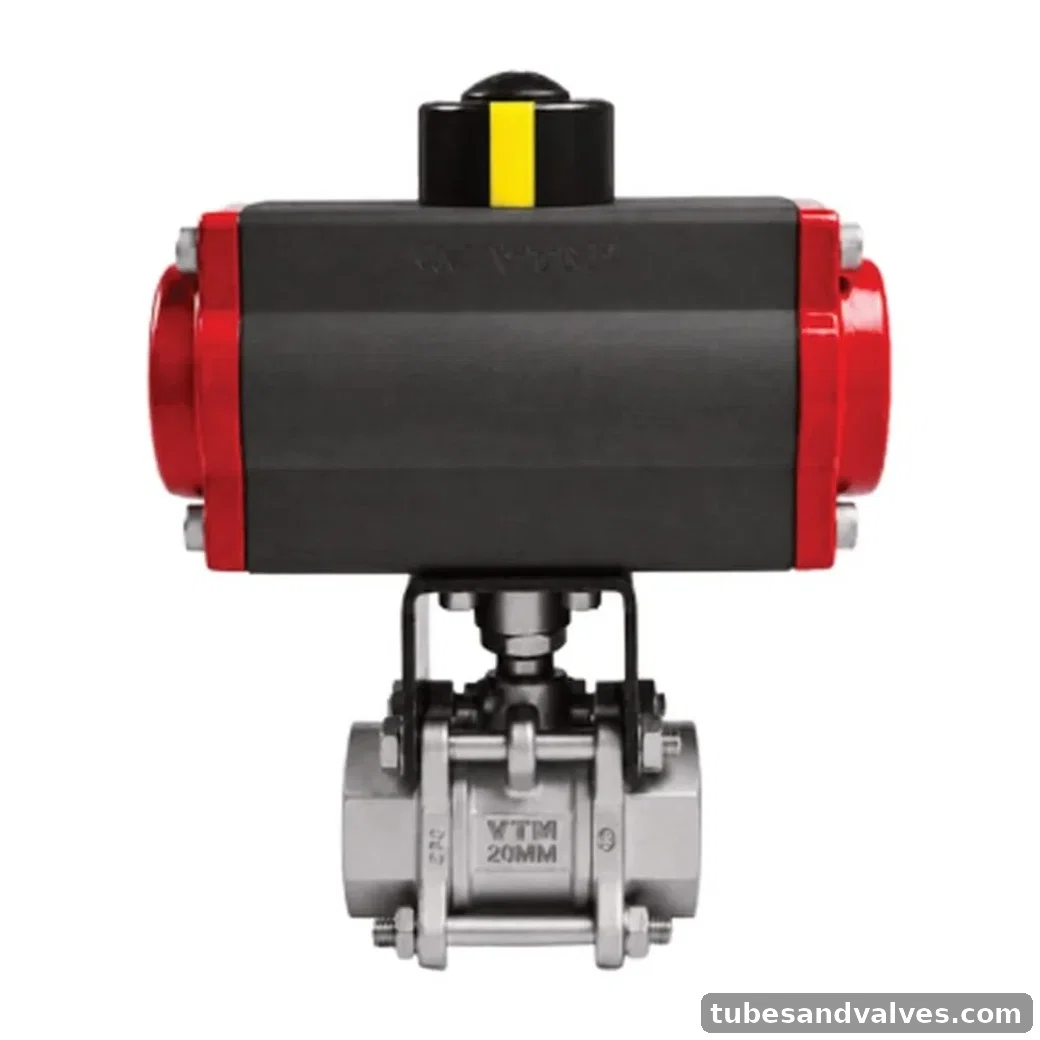 VTM VA-265DP CF8M (SS316) BALL VALVE 3PC. DESIGN S/E WITH PNEUMATIC ACTUATOR product image