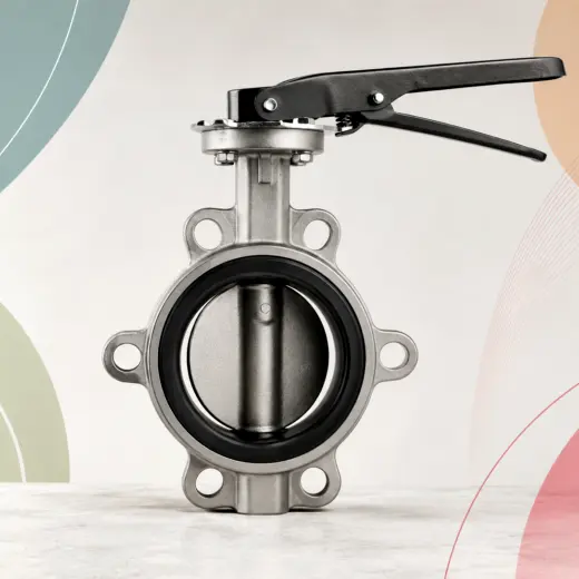 150mm (6") (6") L&T BUTTERFLY VALVE CAST IRON BODYAquaseal Wafer Type PN 10# With Gear Operated