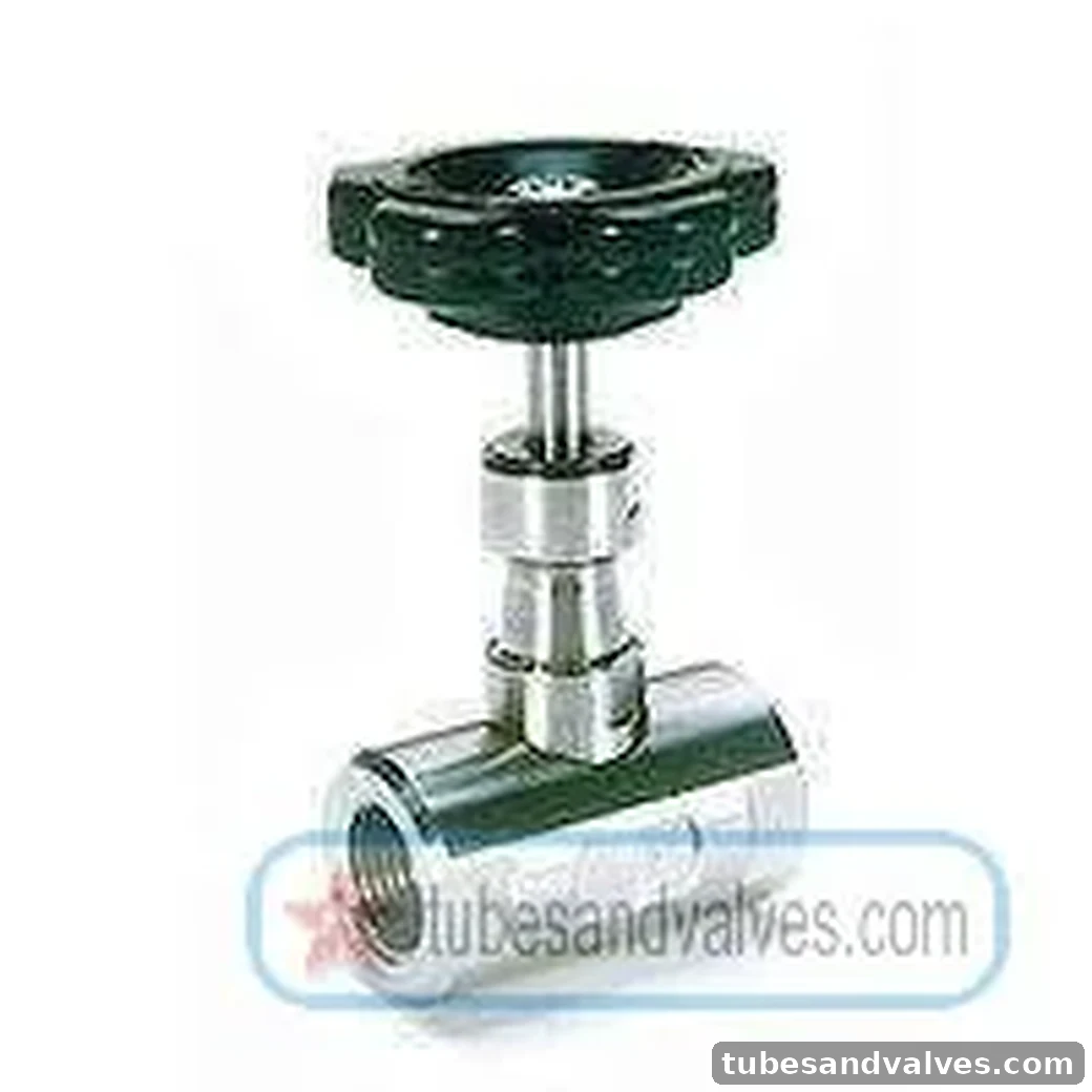 10mm (3/8")" NB SS NEEDLE VALVE BARSTOCK 304 FLOWJET