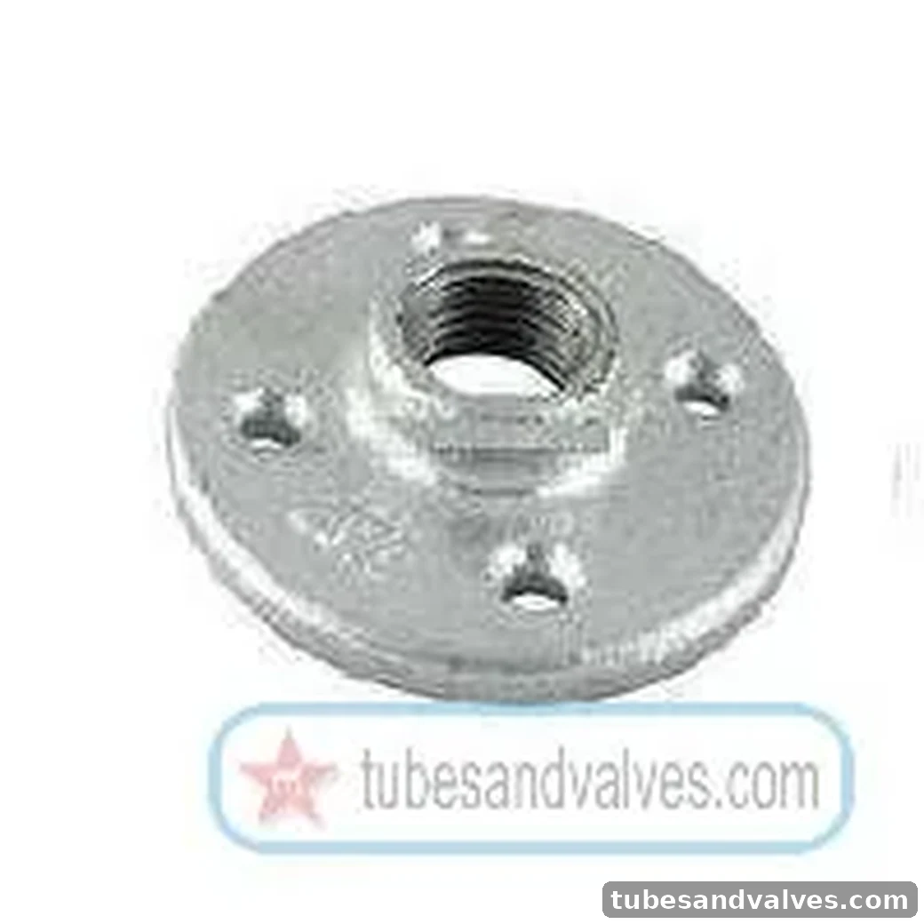 20mm (3/4") GI THREADED FLANGE TABLE E