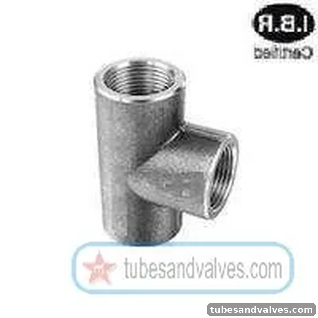 15mm (1/2") IBR FS - FORGED STEEL TEE Screwed End - THREADED END 1000 LBS