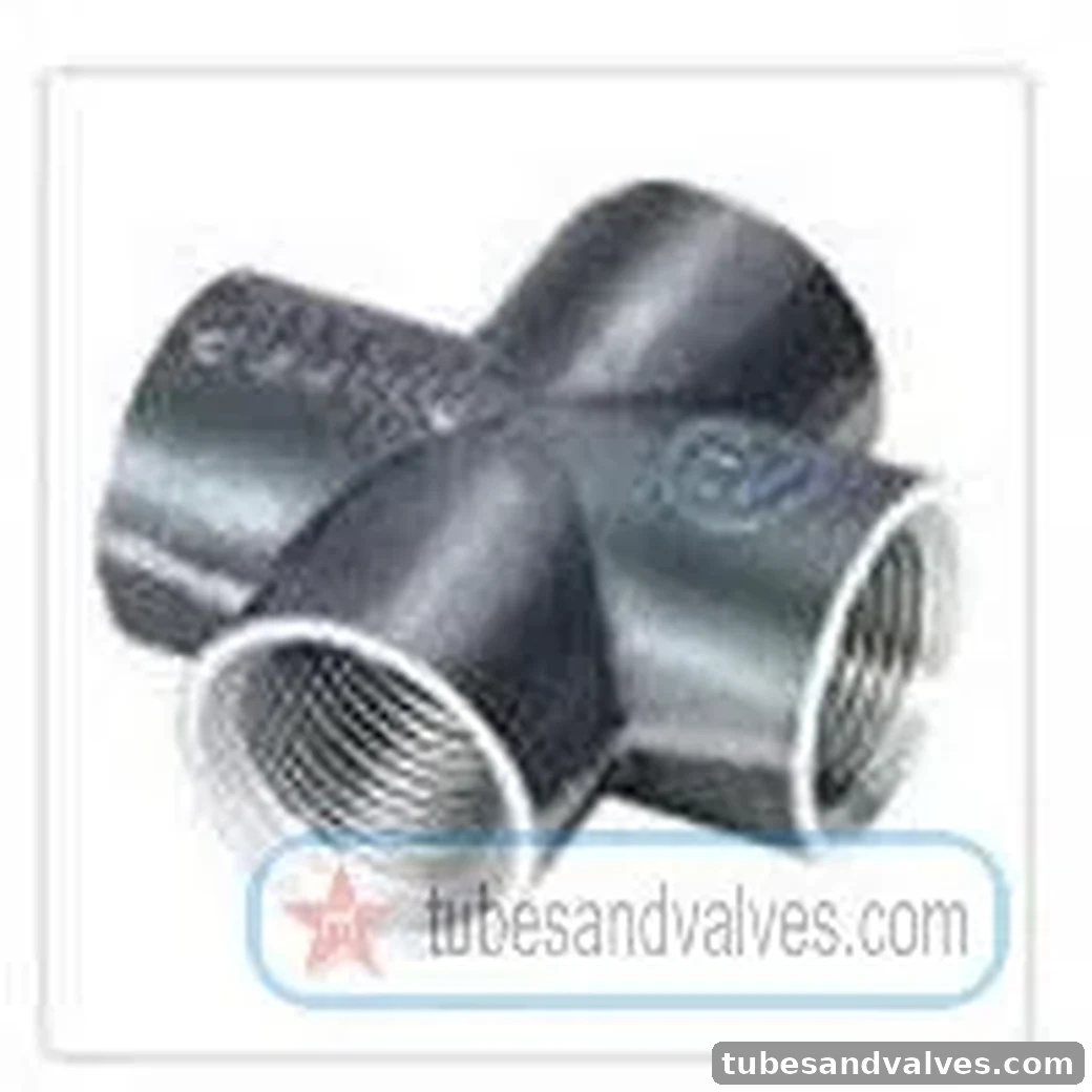 15mm (1/2") FS - FORGED STEEL CROSS Screwed End - THREADED END TO BSP 1000 LBS