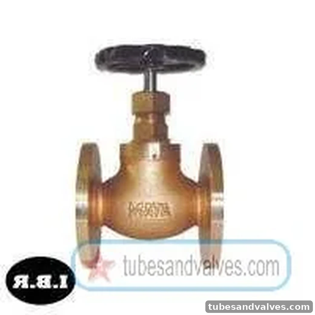 50mm (2") BRONZE GLOBE STEAM STOP VALVE Flanged End WJ / ELEMS / EQ IBR