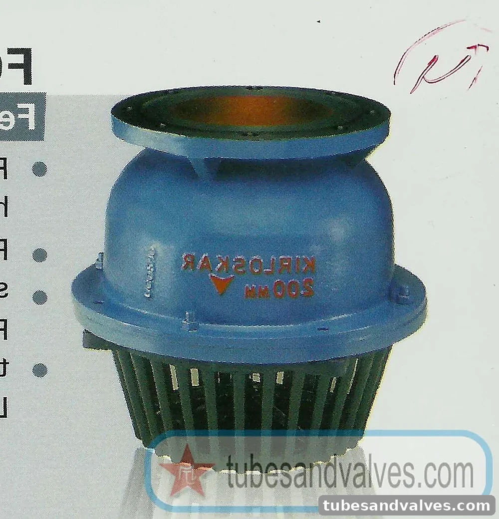 300mm (12") KIRLOSKAR FOOT VALVE CAST IRON BODY - SWING TYPE AS PER IS 4038