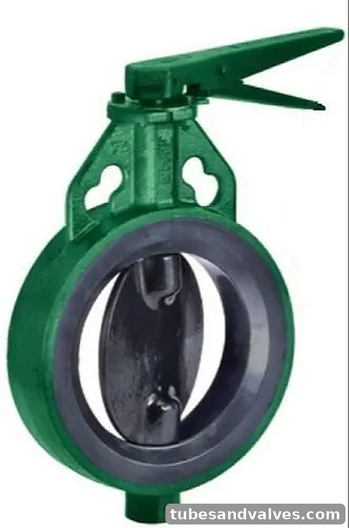 100mm (4") L&T BUTTERFLY VALVE CAST IRON BODYAquaseal Wafer Type PN 10# With Flow Control Hand lever product image
