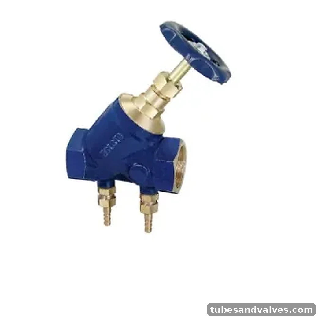 25mm (1")ZOLOTO 1087 BRONZE DOUBLE REGULATING BALANCING VALVE WITH NOZZEL SCREWED