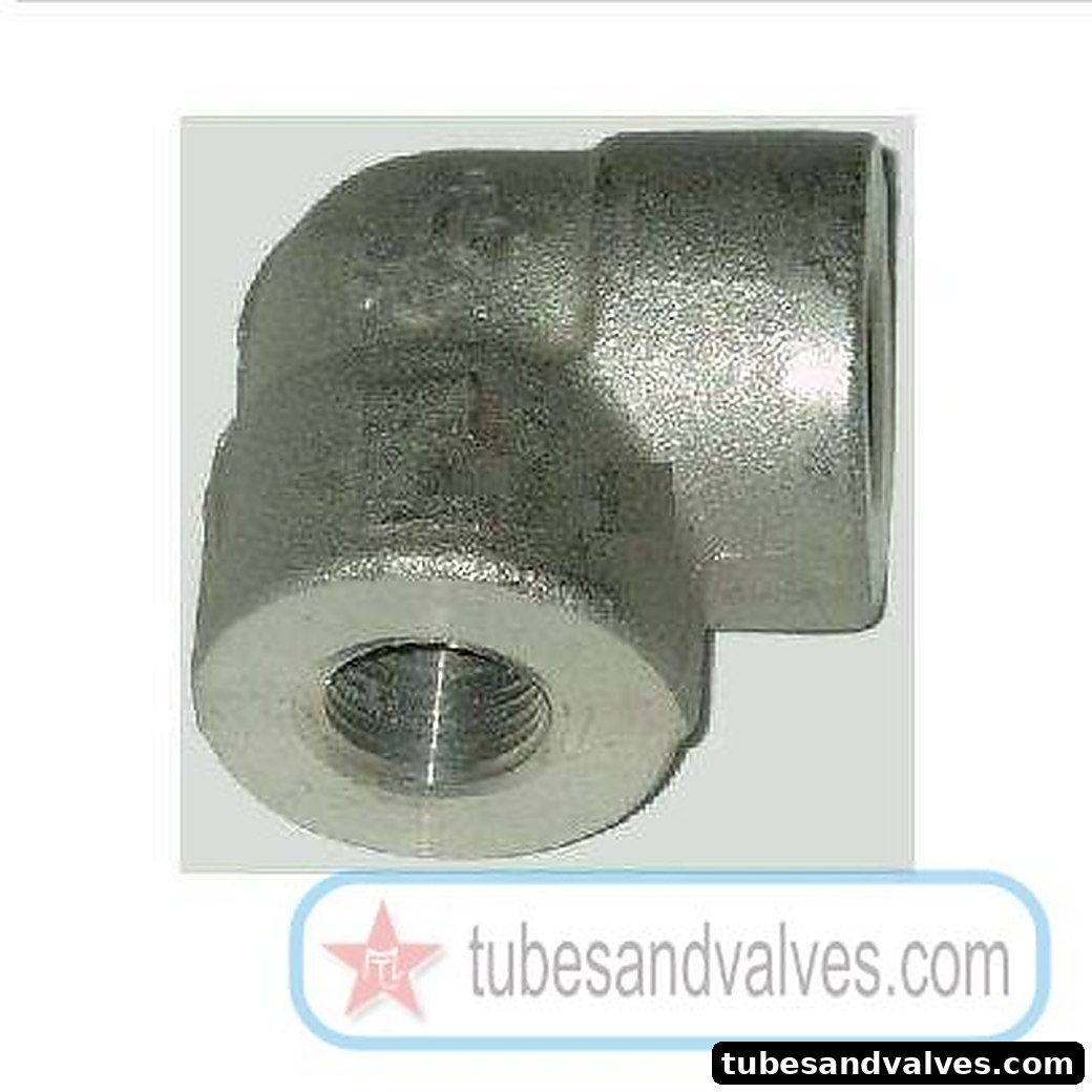 8mm or 1/4" NB FS-FORGED STEEL ELBOW S/E-SCREWED END-THREADED END TO NPT 3000 LBS product image