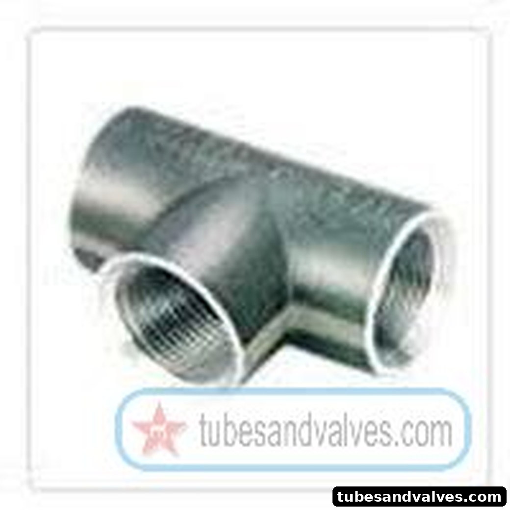 8mm or 1/4" NB FS-FORGED STEEL TEE S/E-SCREWED END-THREADED END TO BSP 1000 LBS product image