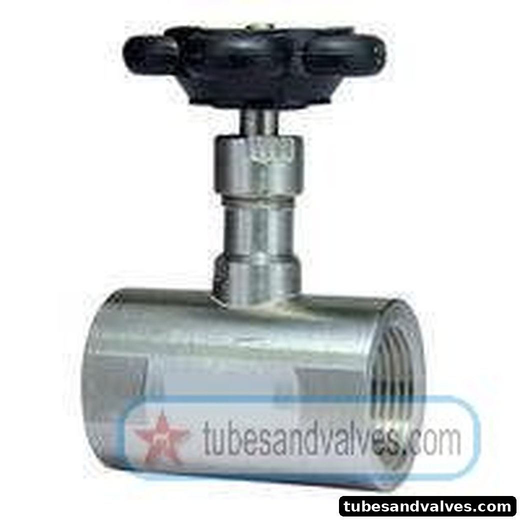 8mm or 1/4" NB SS NEEDLE VALVE BARSTOCK 316 FLOWJET product image