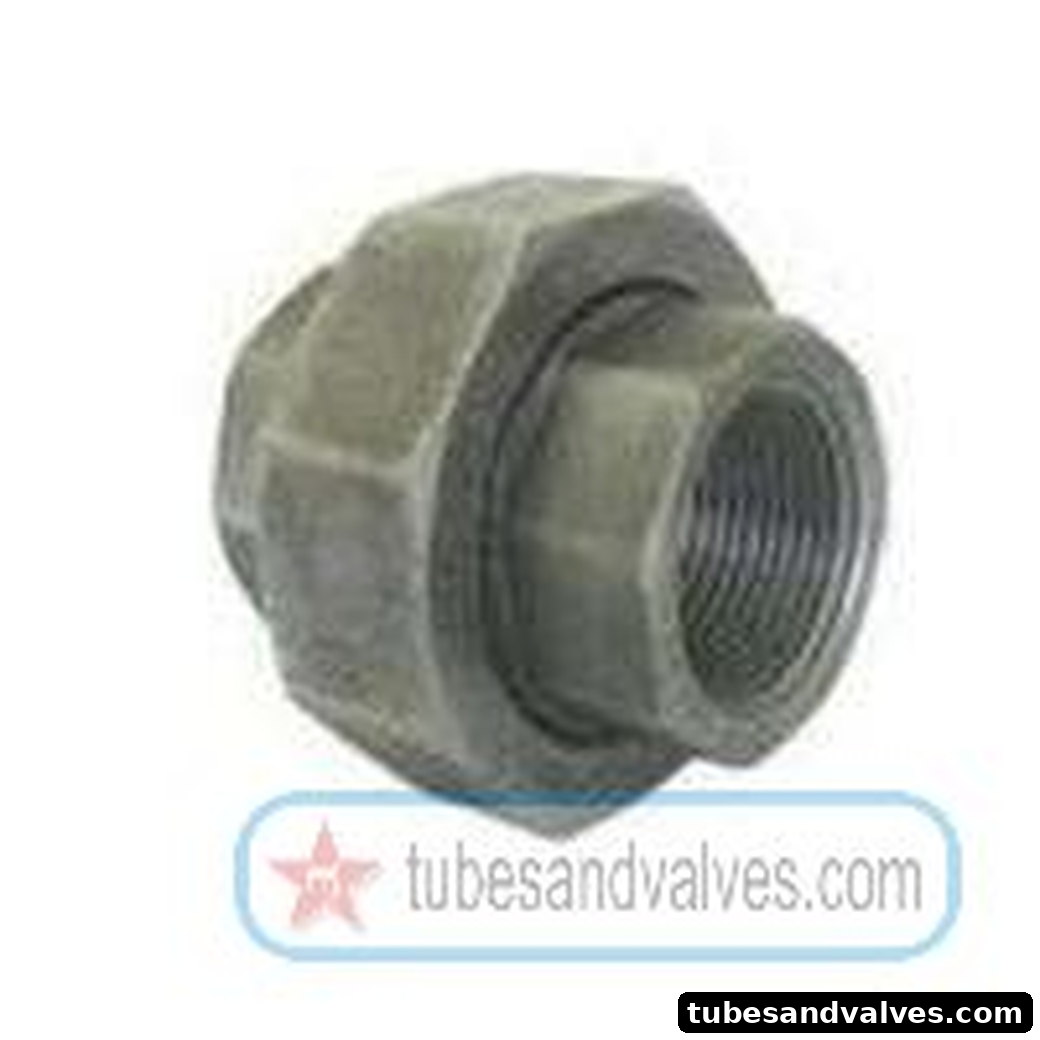 8mm or 1/4" NB FS-FORGED STEEL UNION S/E-SCREWED END-THREADED END TO NPT 3000 LBS product image