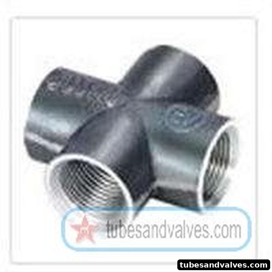 8mm or 1/4" NB FS-FORGED STEEL CROSS S/E-SCREWED END-THREADED END TO BSP 1000 LBS product image