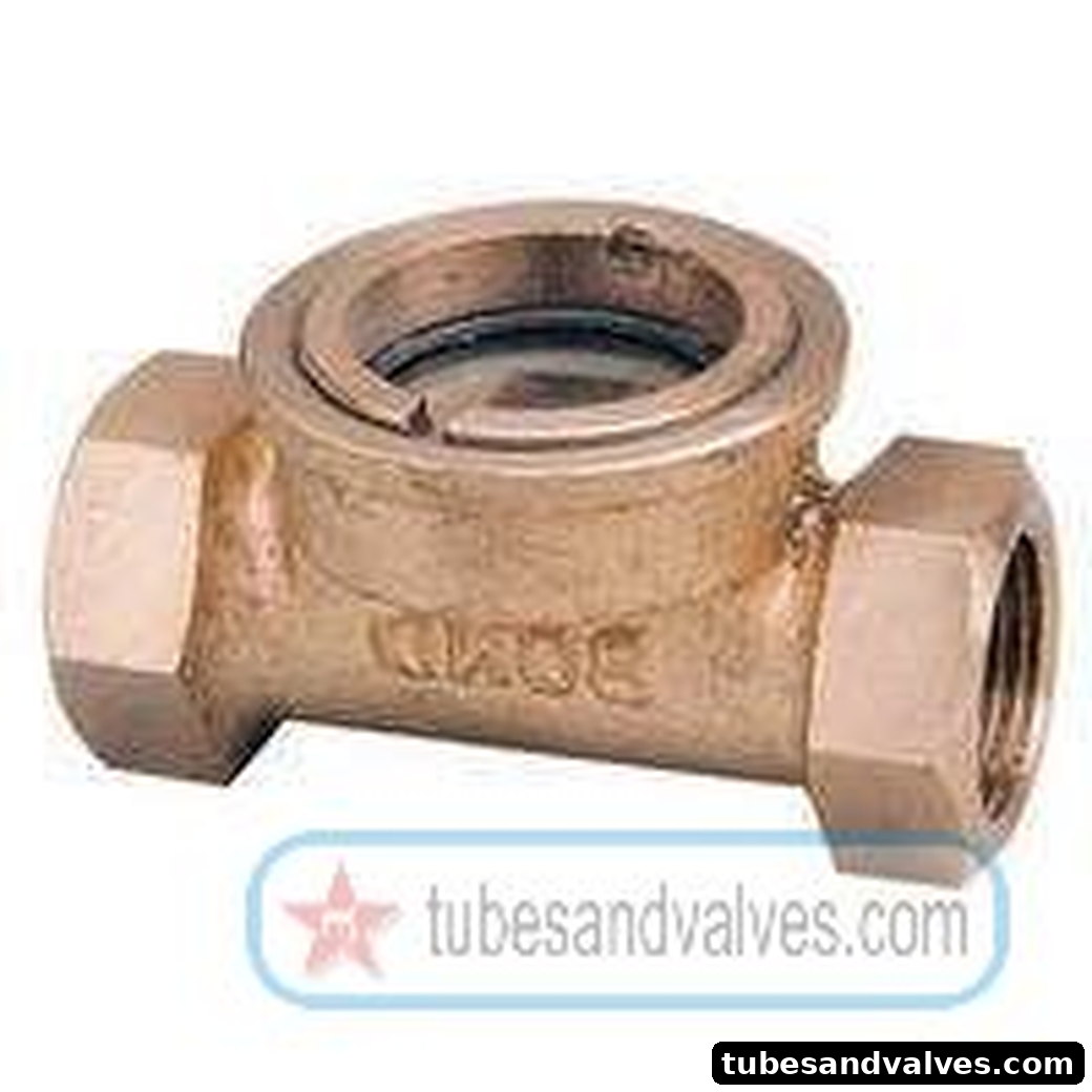 20mm or 3/4" NB GM-GUN METAL SIGHT FLOW INDICATOR S/E-SCREWED END-THREADED END ATAM with Impeller product image
