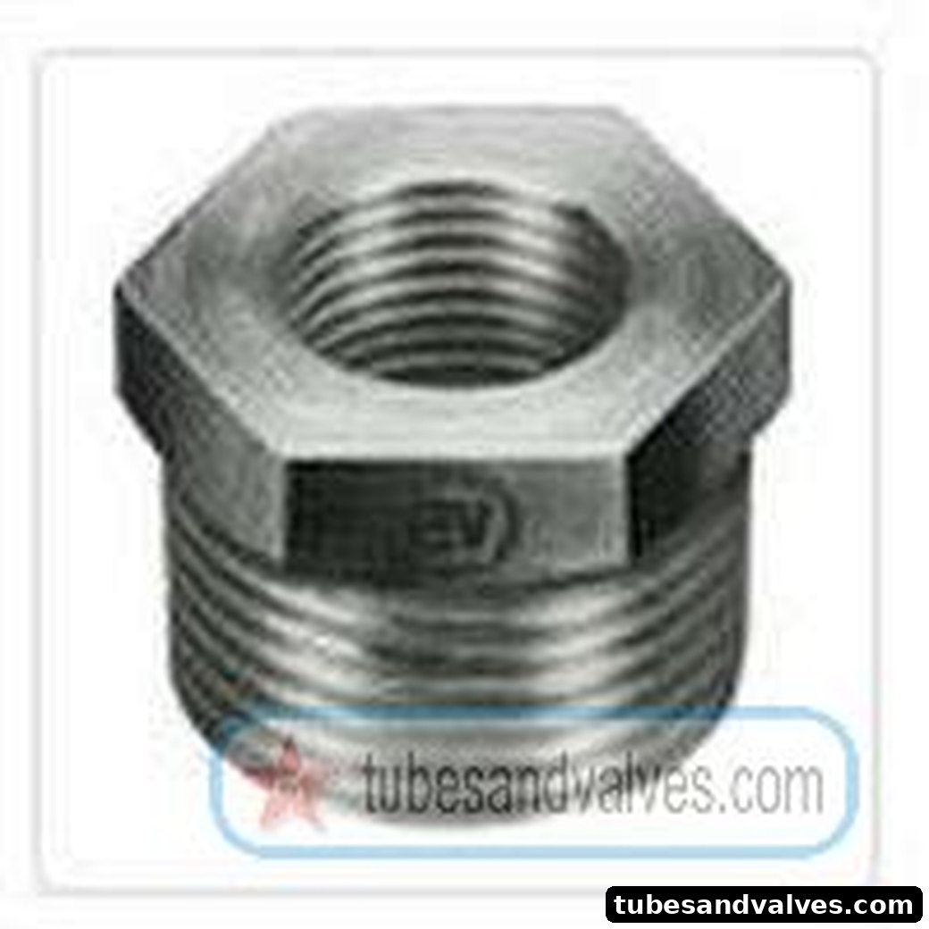 040 x 32 mm 1 1/2" NB x 1 1/4" NB FS-FORGED STEEL REDUCING BUSH S/E-SCREWED END-THREADED END 1000 LBS product image