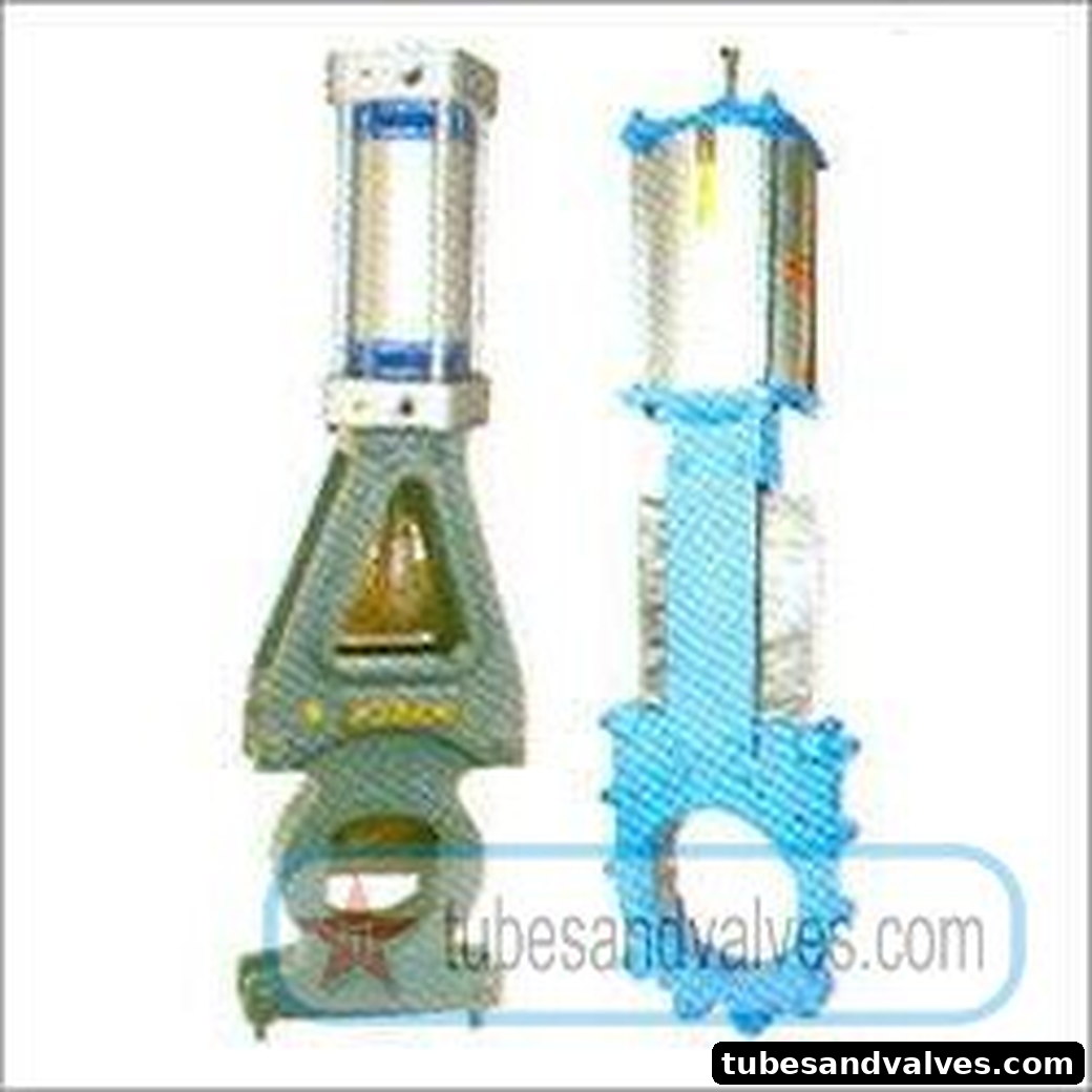 150 mm or 6" NB ISO PNEUMATIC CYLINDER GATE & PULP VALVE product image