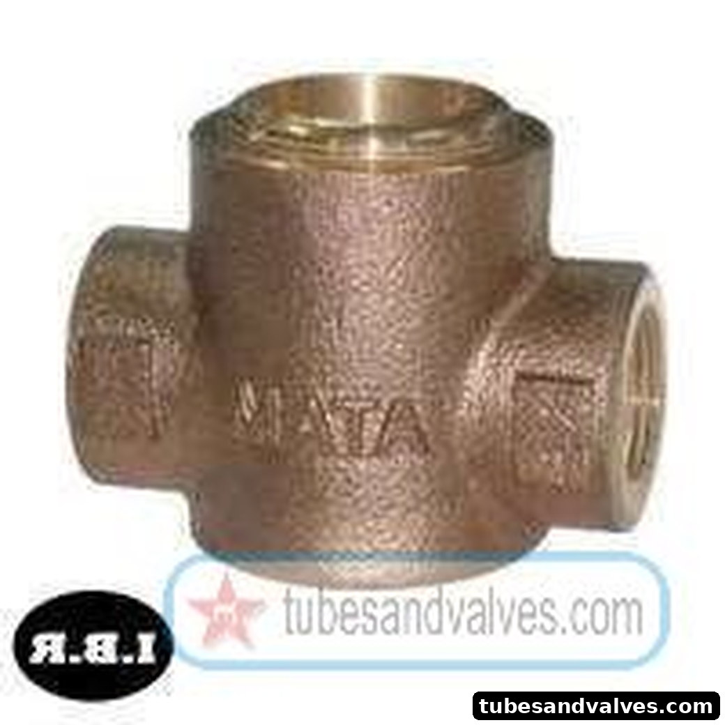 20mm or 3/4" NB BRONZE SIGHT GLASS FLOW INDICATOR S/E-SCREWED END-THREADED END WJ / ELEMS / EQ IBR product image