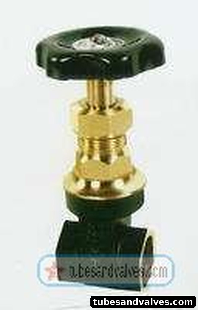 8mm or  1/4" NB ZOLOTO GATE VALVE BRONZE HEX. TYPE -SCREWED product image