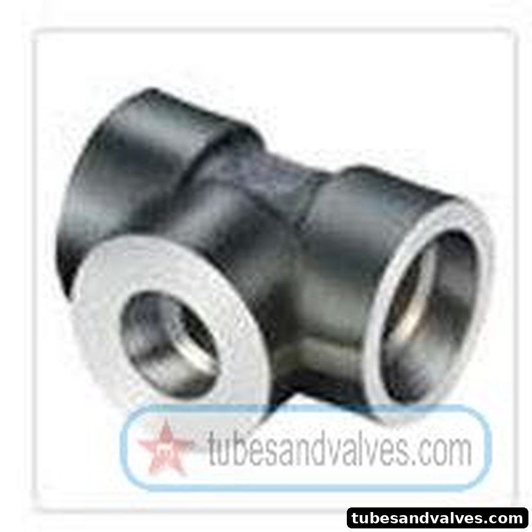 032 x 15 mm 32mm (1 1/4")"x 1/2" NB FS - FORGED STEEL REDUCING TEE Socket Weld Class 3000 product image