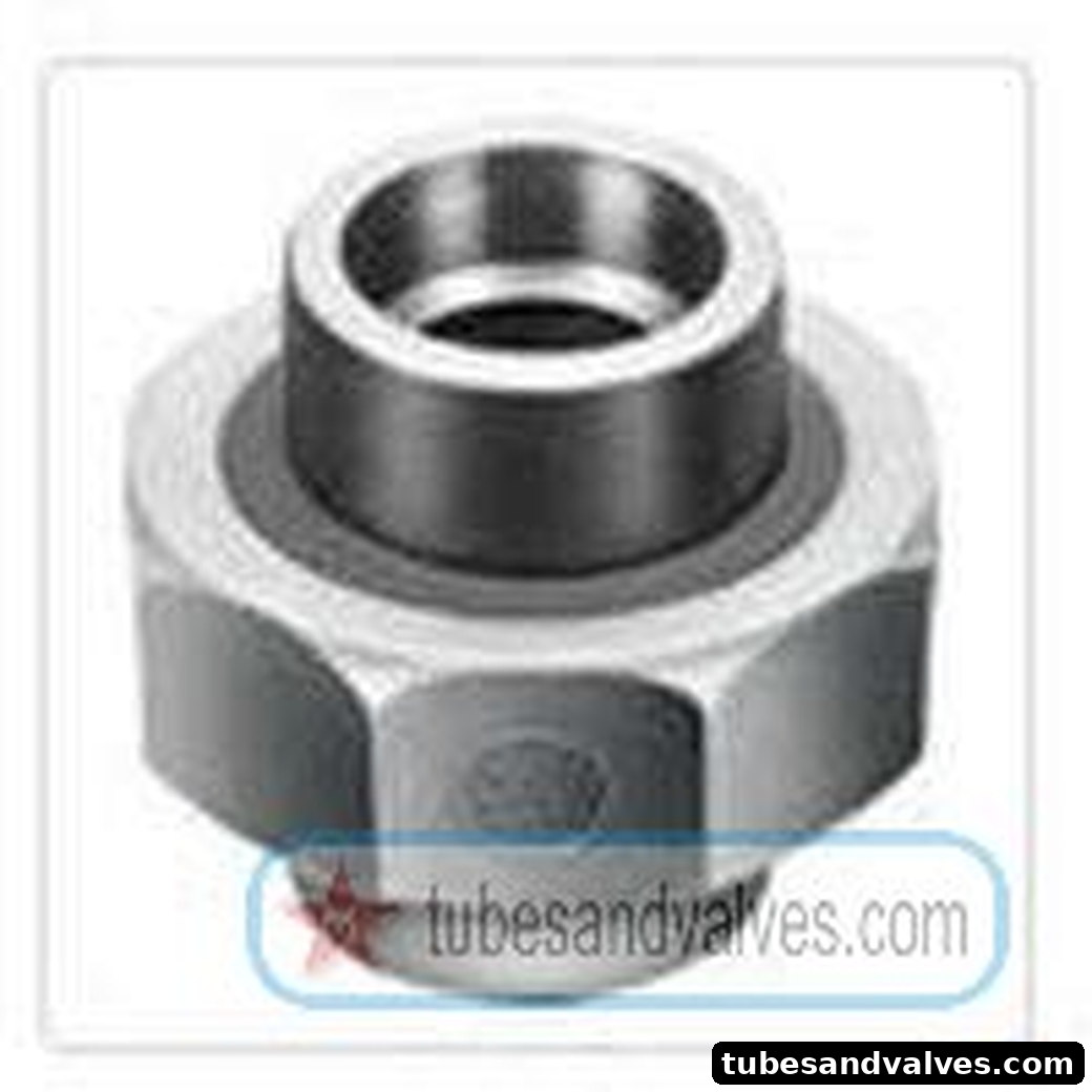 8mm or 1/4" NB FS-FORGED STEEL UNION S/W-SOCKET WELD 3000 LBS product image