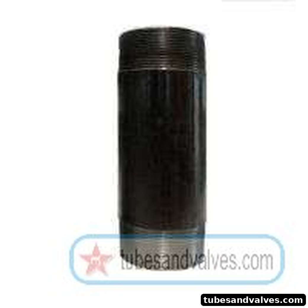 8mm or 1/4" NB MS NIPPLE ERW B-MEDIUM 225 mm LONG product image
