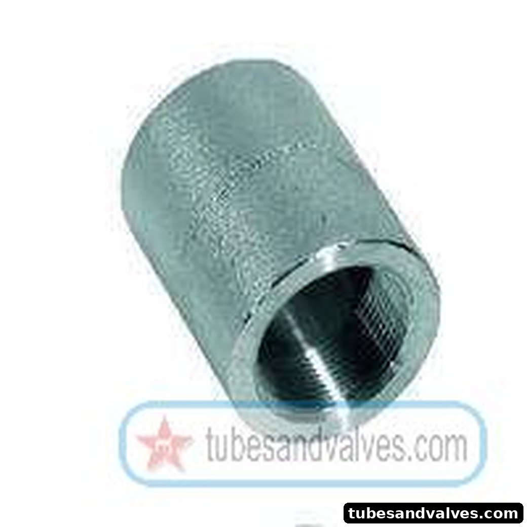 40mm or 1 1/2" NB FS-FORGED STEEL FULL COUPLING S/E-SCREWED END-THREADED END TO NPT 3000 LBS product image