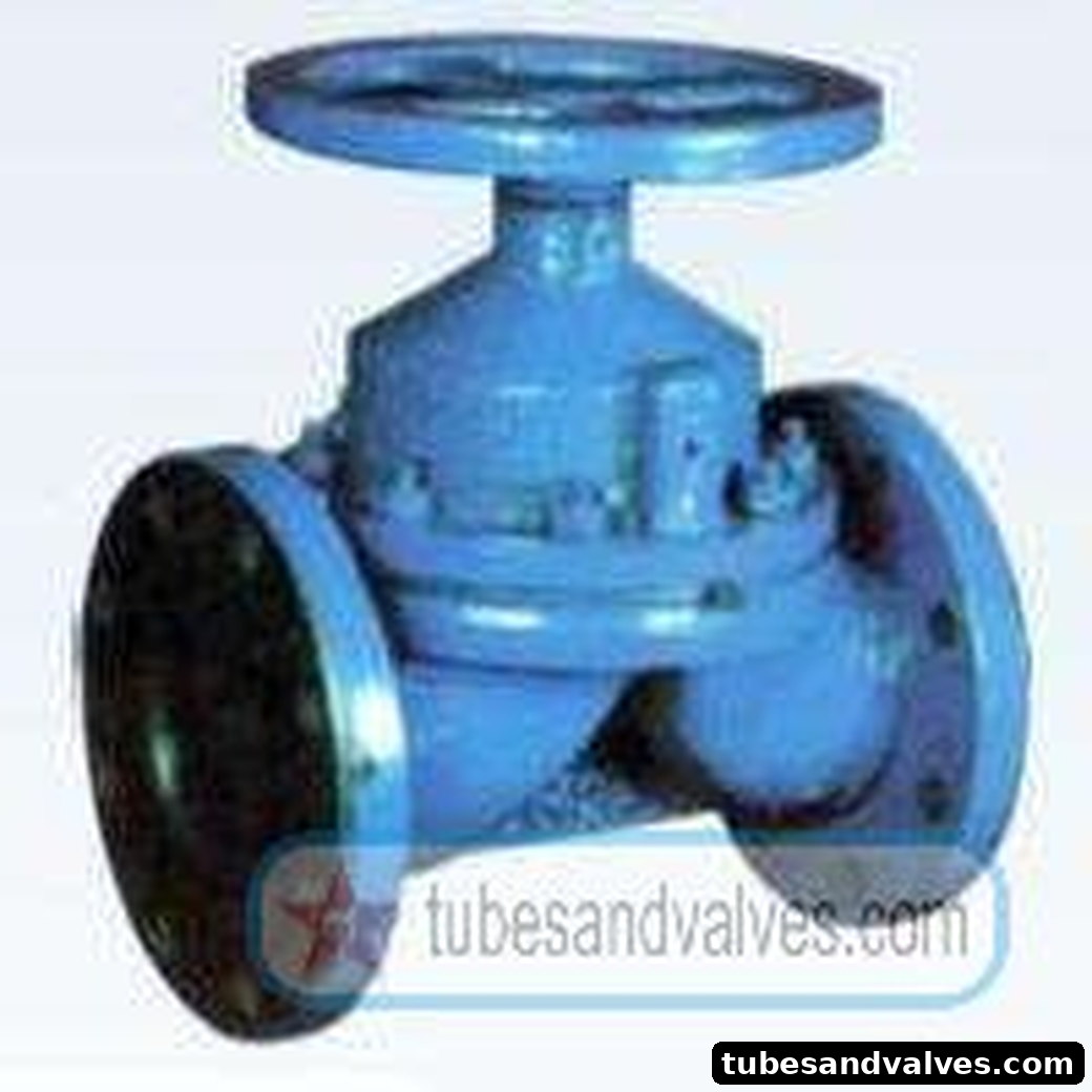 32mm or 1 1/4" NB CI-CAST IRON DIAPHRAGM VALVE F/E-FLANGED END RUBBER LINED BSCO product image