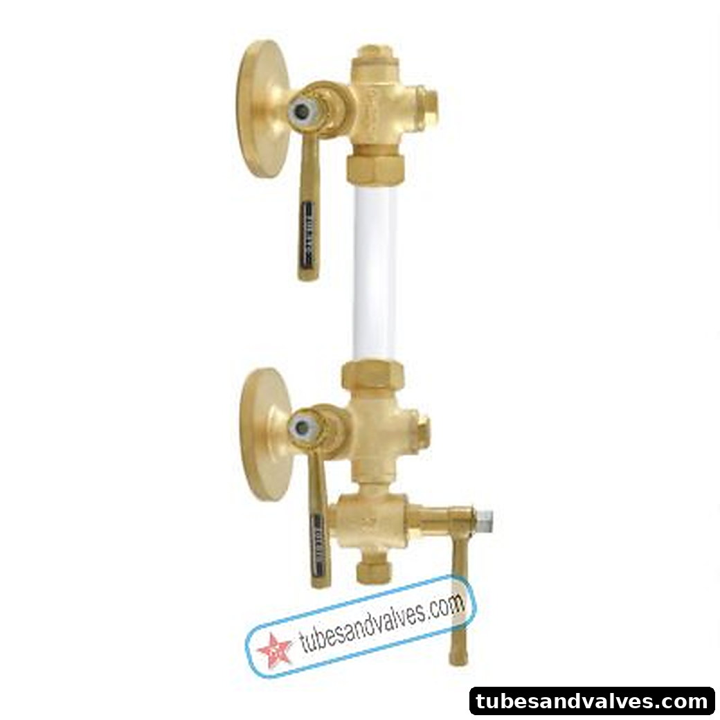 15mm (1/2")ZOLOTO 1050 BRONZE SLEEVED PACKED WATER LEVEL GAUGE FLANGED product image