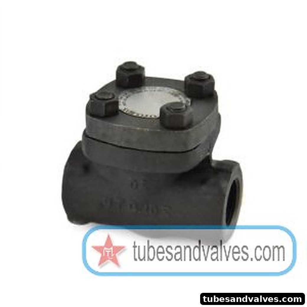 3/8" or 10mm ZOLOTO 1076A FORGED STEEL HORIZONTAL LIFT CHECK VALVE CLASS 800 FULL BORE product image