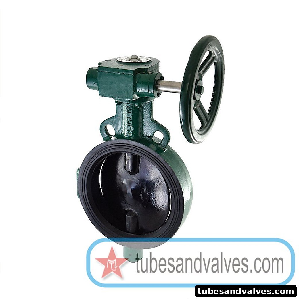 250mm (10")ZOLOTO 1078A BUTTERFLY VALVE WAFER TYPE WITH SG IRON DISC PN 1.6 gear operated product image
