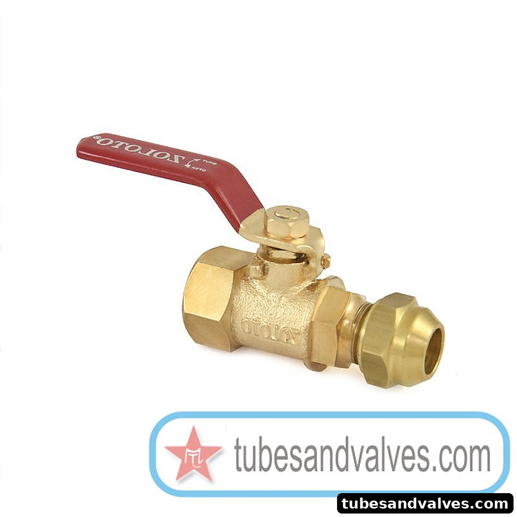 15mm (1/2")ZOLOTO 1085B BRONZE BALL VALVE FLARE NUT MIXED ENDS product image