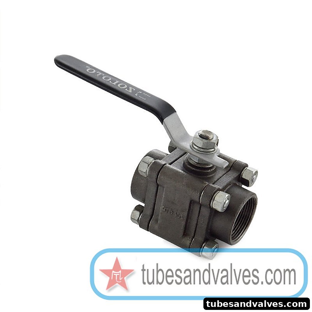15mm (1/2")ZOLOTO 1088 CAST STEEL THREE PC S DEISGN BALL VALVE Class 150 SCREWED product image