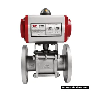 VTM VA-267DP CF8M (SS316) BALL VALVE 3PC. DESIGN F/E WITH PNEUMATIC ACTUATOR