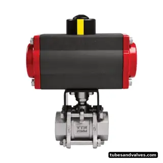 VTM VA-264DP CF8 (SS304) BALL VALVE 3PC. DESIGN S/E WITH PNEUMATIC ACTUATOR