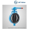 L&T Aquaseal Waffer Type Butterfly Valve PN10 With Flow  Control Hand Lever