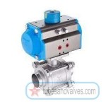 100 mm or 4" NB  3 PCS BALL VALVE PNEUMATIC ACTUATOR
