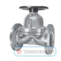 25mm or 1 NB CI-CAST IRON DIAPHRAGM VALVE F/E-FLANGED END EBONITE LINED BSCO-55021