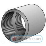 40mm or 1 1/2" NB MS-MILD STEEL COUPLING S/E TO BSP 40mm or 1 1/2" NB MS-MILD STEEL COUPLING S/E TO BSP