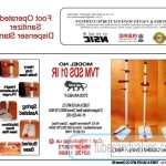Foot Operated Sanitizer Dispenser Stand - Heavy Duty Model-Ivory-red Foot Operated Sanitizer Dispenser Stand - Heavy Duty Model-Ivory-red