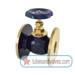 1/2" or 15mm  ZOLOTO 1034 BRONZE GLOBE VALVE  FLANGED