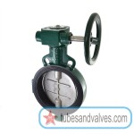 8" or 200mm ZOLOTO 1078C BUTTERFLY VALVE WAFER TYPE WITH SS 304  DISC PN1.6 gear operated 