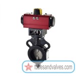 2" or 50mm ZOLOTO 1078D BUTTERFLY VALVE WAFERTYPE WITH PNEUMATIC ACTUATOR